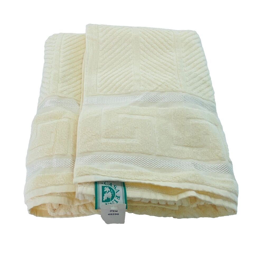 Casa Fina Beige Large Big Bath Beach Shower Body Towel 100% Cotton 68" x 38"